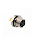 Alvins HR25-7TR-8P Hirose 8 Pin Male Circular Receptacle, Solder Cup Panel Mount Connector, Metal Threaded Locking for Industrial & Camera Equipment