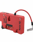 Alvin's Cables Gold Mount Battery Plate for DJI Ronin 4D, G-Mount Power Plate with D-Tap & 0B 2-Pin Outputs, Straight / Rotatable Right Angle 1B 6-Pin Power Cable, Red / Black