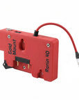 Alvin's Cables Gold Mount Battery Plate for DJI Ronin 4D, G-Mount Power Plate with D-Tap & 0B 2-Pin Outputs, Straight / Rotatable Right Angle 1B 6-Pin Power Cable, Red / Black