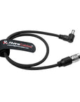 Alvin's Cables Ultra Flexible Hirose 4 Pin Male to DC Right Angle Braided Power Cable for Blackmagic's Cinema Camera 4k, for Sound Devices 633|644|688, Zoom F8 Recorder, 45cm|17.7in