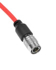 Alvin's Cables Ultra Flexible Hirose 4 Pin Male to DC Right Angle Braided Power Cable for Blackmagic's Cinema Camera 4k, for Sound Devices 633|644|688, Zoom F8 Recorder, 45cm|17.7in
