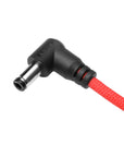 Alvin's Cables Ultra Flexible Hirose 4 Pin Male to DC Right Angle Braided Power Cable for Blackmagic's Cinema Camera 4k, for Sound Devices 633|644|688, Zoom F8 Recorder, 45cm|17.7in