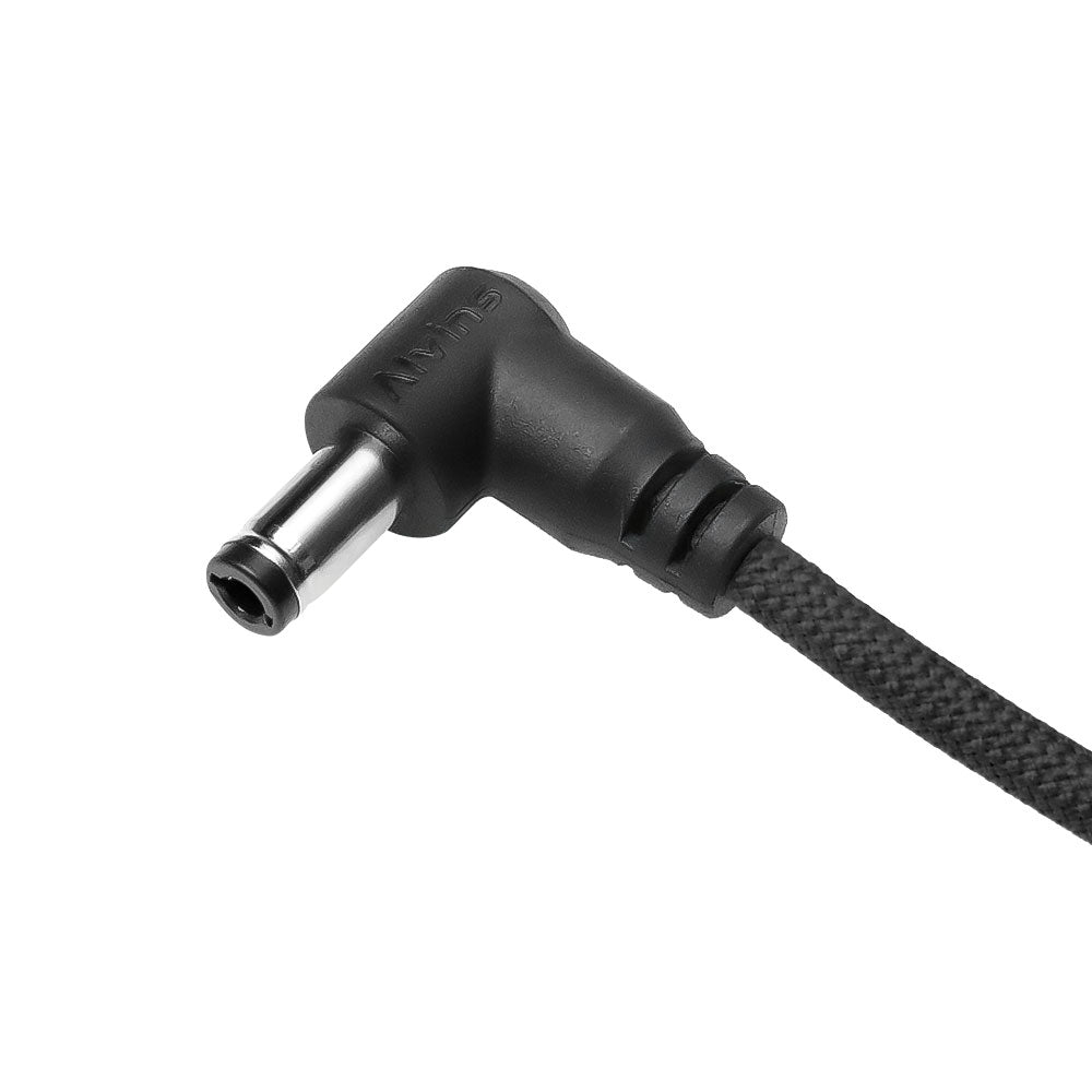 Alvin&#39;s Cables Ultra Flexible Hirose 4 Pin Male to DC Right Angle Braided Power Cable for Blackmagic&#39;s Cinema Camera 4k, for Sound Devices 633|644|688, Zoom F8 Recorder, 45cm|17.7in