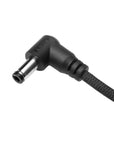 Alvin's Cables Ultra Flexible Hirose 4 Pin Male to DC Right Angle Braided Power Cable for Blackmagic's Cinema Camera 4k, for Sound Devices 633|644|688, Zoom F8 Recorder, 45cm|17.7in