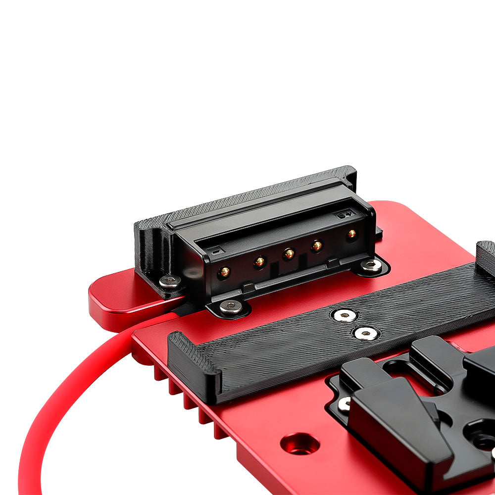 Alvins V Mount Battery Plate for DJI Ronin 4D, with Rotatable Right Angle 1B 6-Pin Male DC-in Out Put Battery Mounts Plate V Mount Plate for Ronin 4D, Long Cable Ultra-Soft