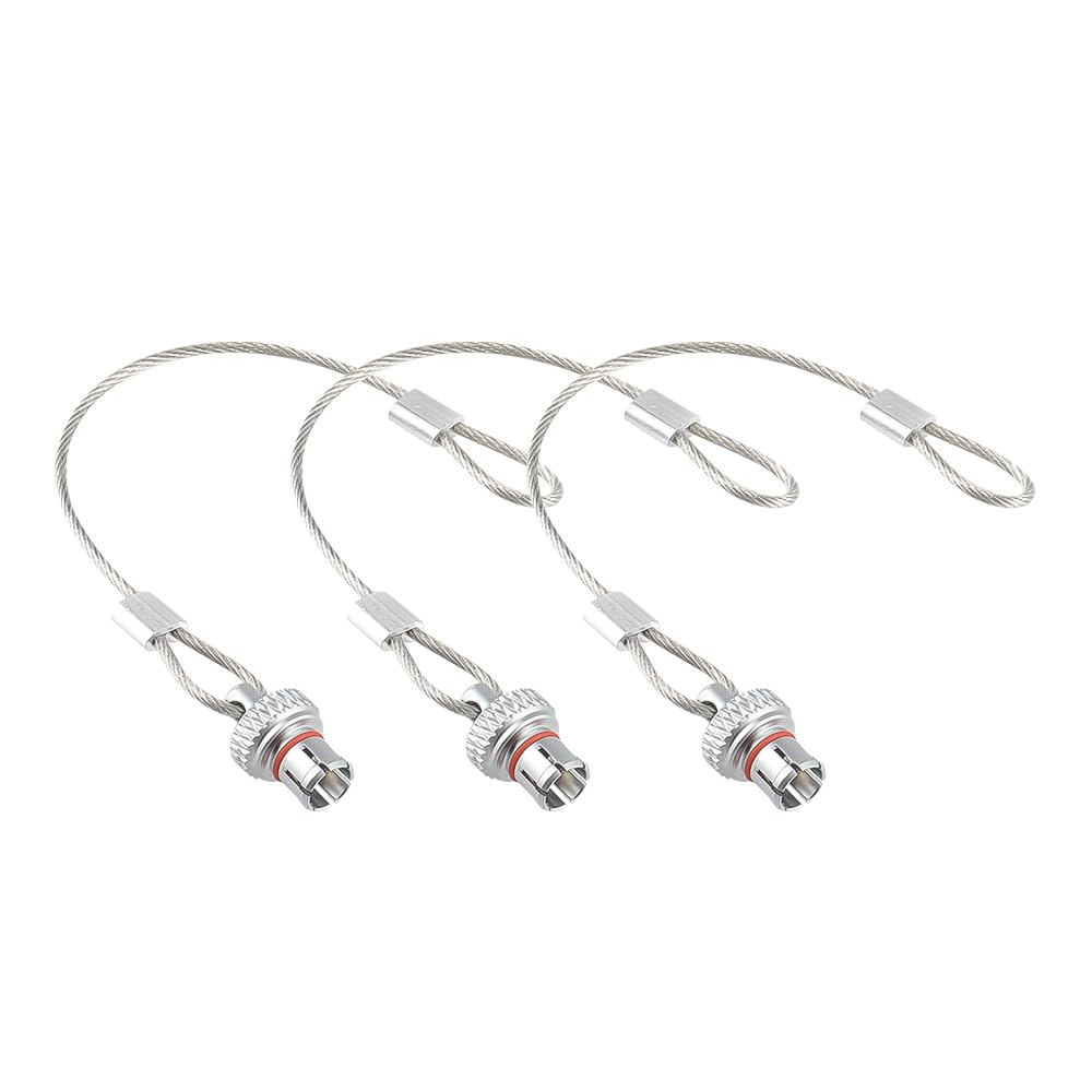 Alvin's Cables Dust Cap Compatible with LEMO 00B(6.4 mm) Connectors, Industrial Protective Cover with Metal Retention Wire, Dustproof, Moisture Resistant, 2 Pieces