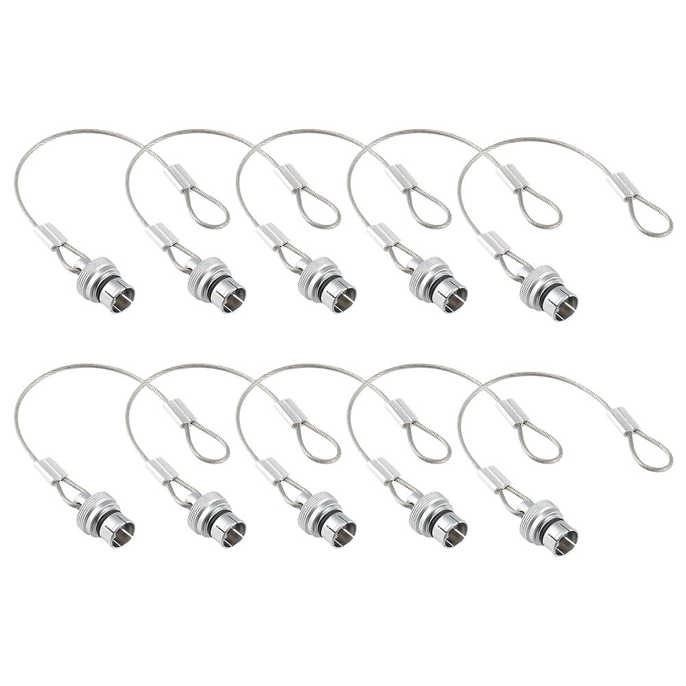 Alvin's Cables Dust Cap Compatible with LEMO 00B(6.4 mm) Connectors, Industrial Protective Cover with Metal Retention Wire, Dustproof, Moisture Resistant, 2 Pieces