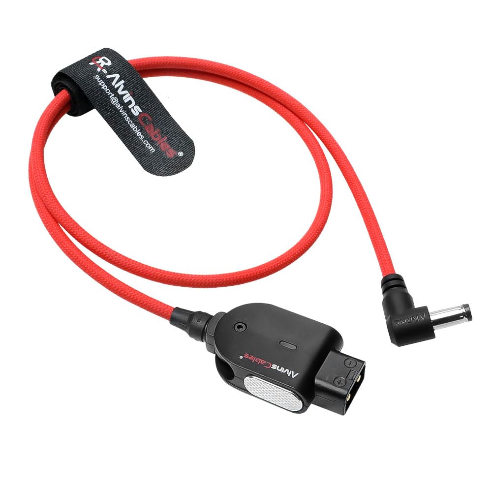 Alvin&#39;s Cables Smart Dtap to DC Cable for Atomos Ninja V, Ultra Flexible D-tap to 2.1 DC Right Angle Power Cable 2ft for Blackmagic Design Video Assist, SmallHD 702, for Feelworld FW568 Monitor