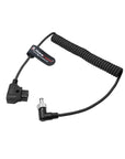 Alvin's Cables Dtap to Locking DC Right Angle Coiled Power Cable for Atomos Ninja V D-tap Cable for Blackmagic Video Assist, for Hollyland Mars 400S, Ultra Flexible 2ft