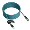 Alvin's Cables M12 X-Code 8 Pin Female to RJ45 Ethernet Cable Cat6a High-Flex Shielded for Cognex Keyence Basler Industrial Automation Fieldbus Module