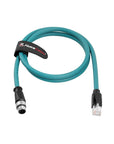 Alvin's Cables M12 A-Code 8 Pin Male to RJ45 Cat6a Ethernet Cable Shielded for Industrial Automation Network Devices, High-Flex Drag-Chain 1M 3M 5M 10M, Green