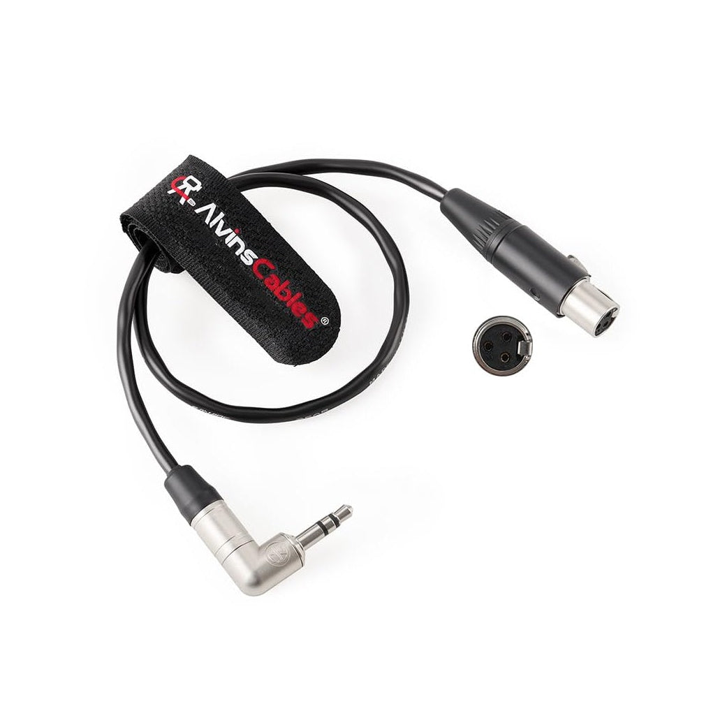 Alvin's Cables Timecode Cable for Tentacle Sync to Sound Devices 552 3.5mm TRS to TA3F Mini XLR 3 Pin Timecode Input Cable 30cm 12inches