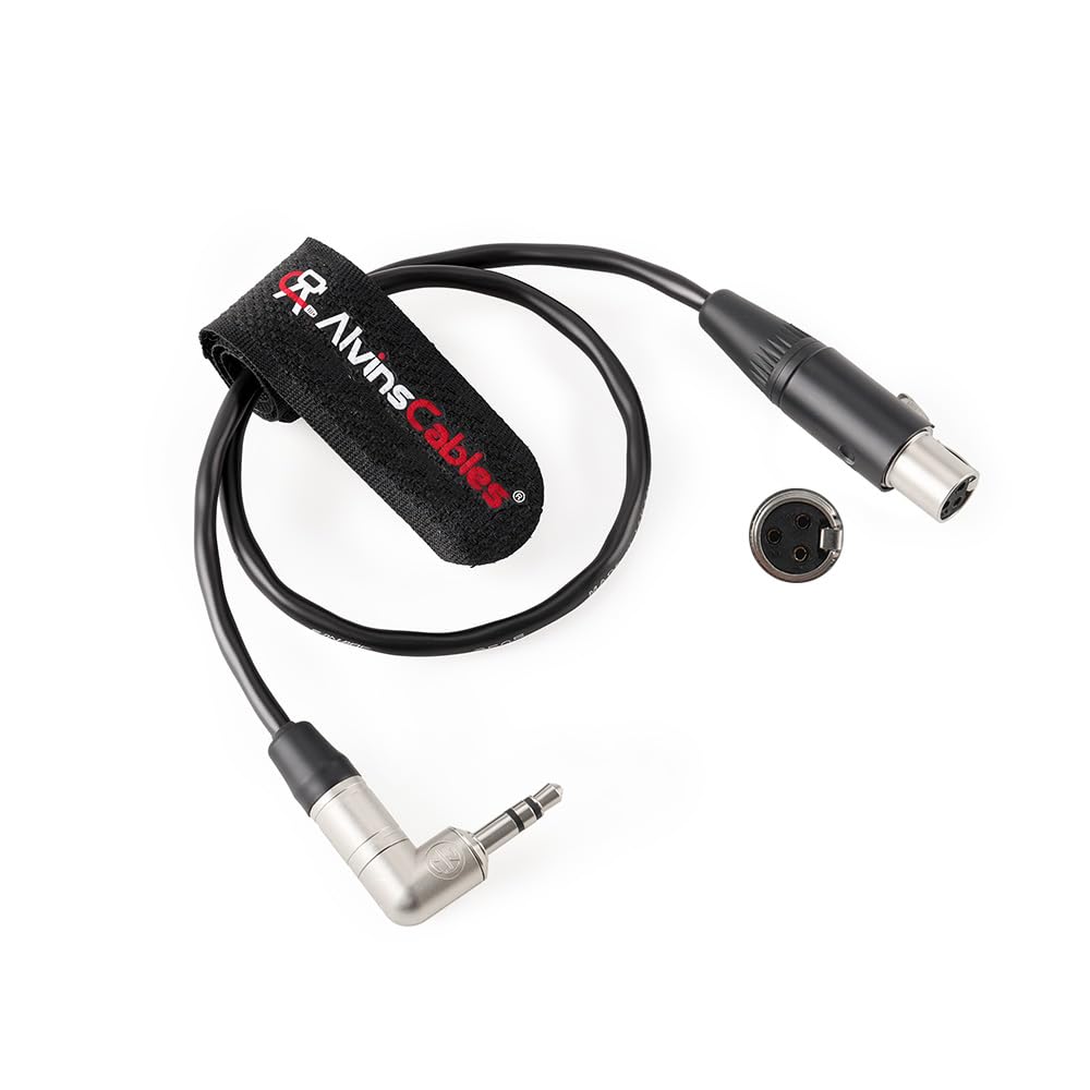 Alvin's Cables Timecode Cable for Tentacle Sync to Sound Devices 552 3.5mm TRS to TA3F Mini XLR 3 Pin Timecode Input Cable 30cm 12inches