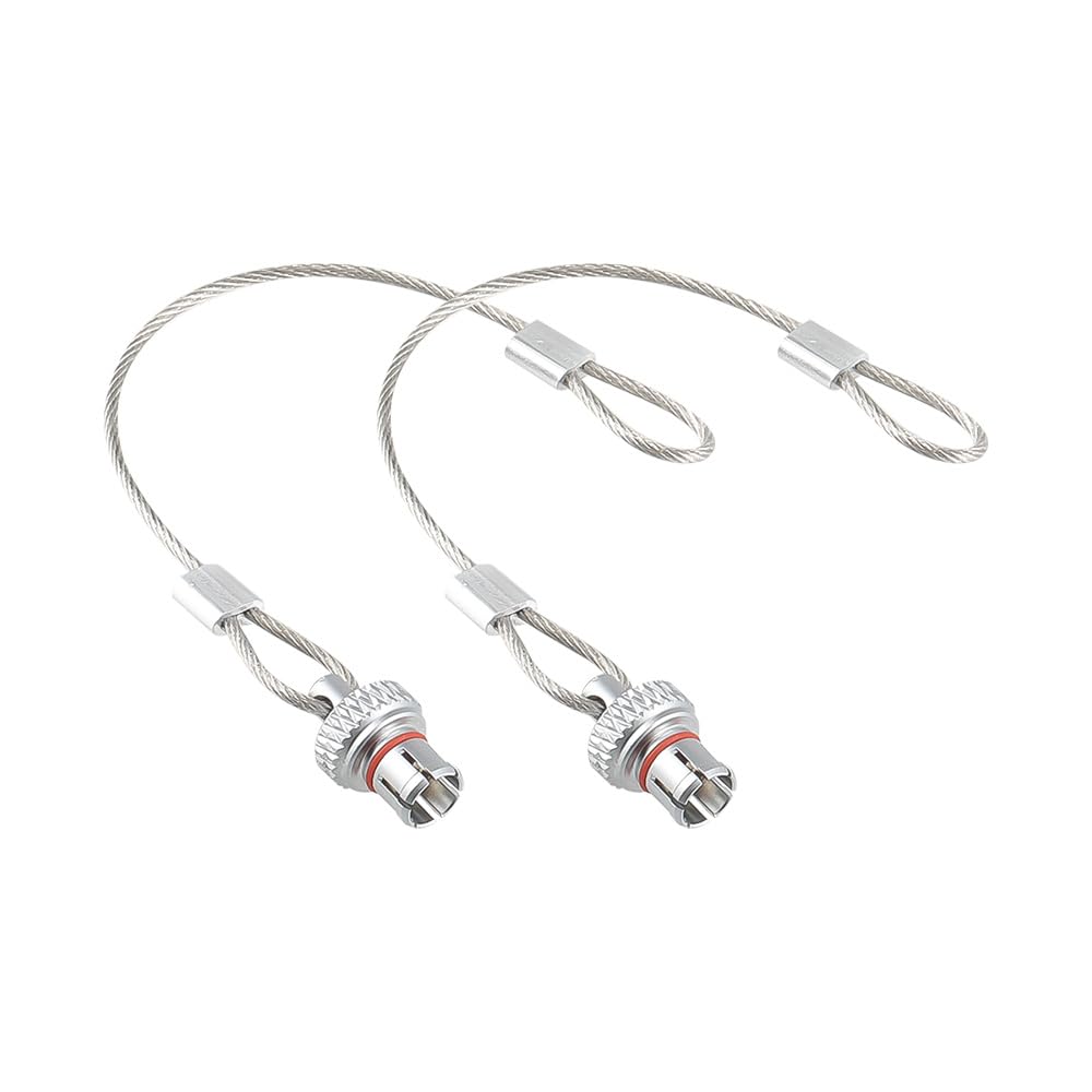 Alvin's Cables Dust Cap Compatible with LEMO 00B(6.4 mm) Connectors, Industrial Protective Cover with Metal Retention Wire, Dustproof, Moisture Resistant, 2 Pieces