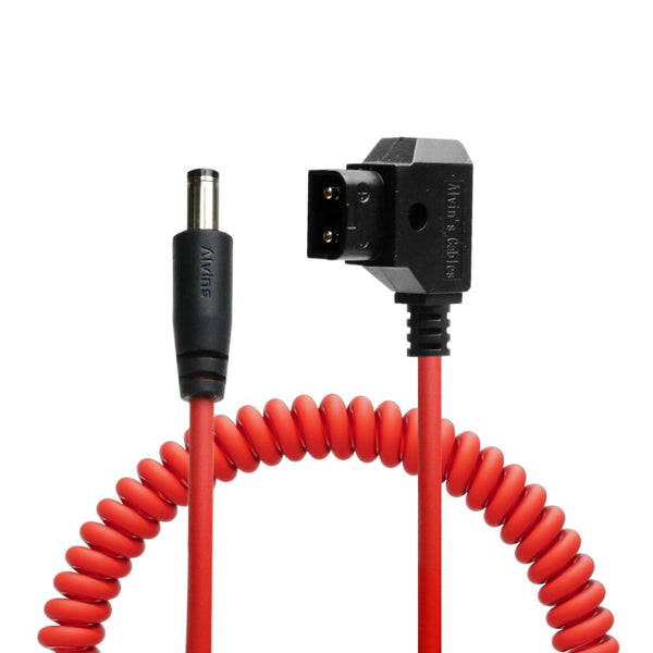 Alvin's Cables Dtap to DC Coiled Cable for Atomos Shinobi,Ultra Soft D-tap to 2.1 DC Power Cable for Blackmagic Design Video Assist,SmallHD 702,for Feelworld FW568 Monitor