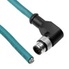 Alvin's Cables M12 A-Code 8 Pin Male Right Angle to Open End Power I/O Cable Cat6a High-Flex Shielded for Cognex Keyence Basler Industrial Automation Fieldbus Module 3.3ft/1m
