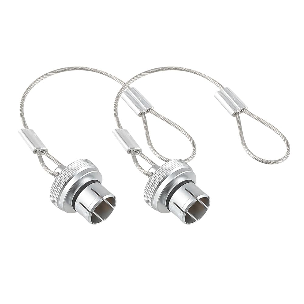 Alvin's Cables Dust Cap Compatible with LEMO 00B(6.4 mm) Connectors, Industrial Protective Cover with Metal Retention Wire, Dustproof, Moisture Resistant, 2 Pieces