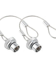 Alvin's Cables Dust Cap Compatible with LEMO 00B(6.4 mm) Connectors, Industrial Protective Cover with Metal Retention Wire, Dustproof, Moisture Resistant, 2 Pieces