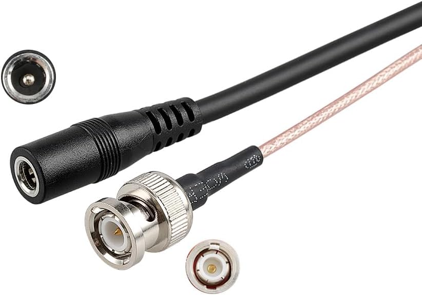 Alvin’s Cables Hirose 12 Pin Female to BNC &amp; DC Female Y Cable for Sony CCD Industrial Camera, HR10A-10P-12S Power and Video Signal Cable