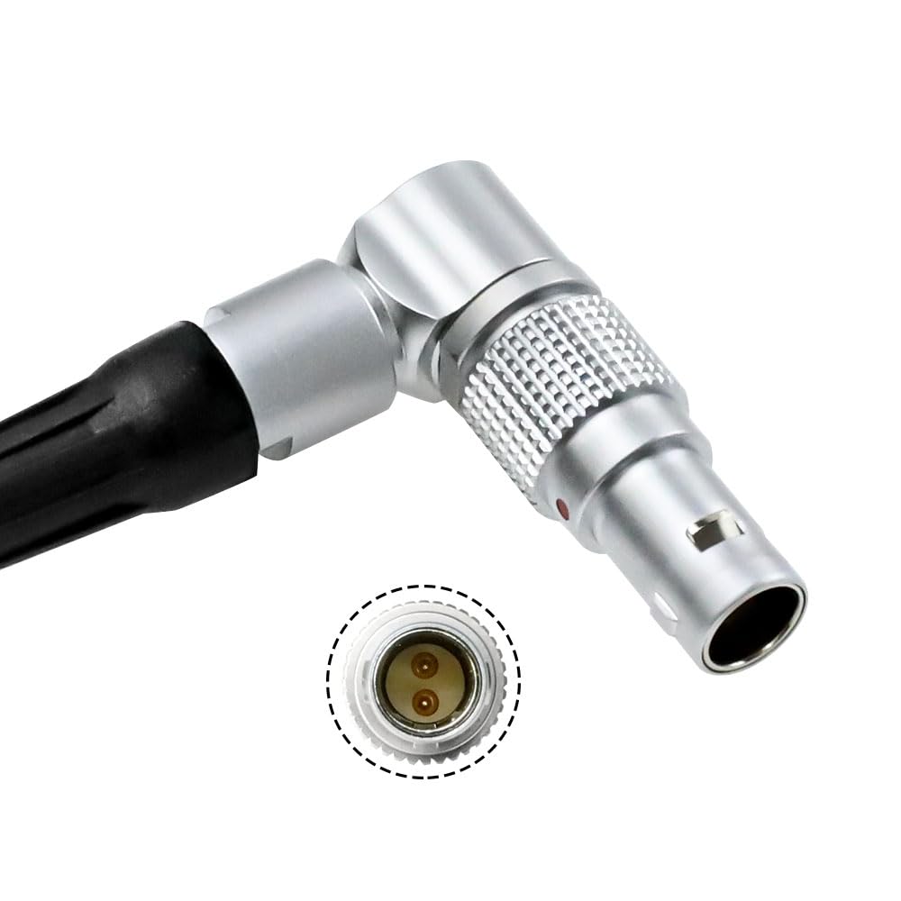 Alvin's Cables Power Cable for Kinefinity Eagle e-viewfinder from Z CAM E2 Camera, Rotatable Right Angle 2 Pin to 5 Pin Right Angle Cable, 50cm| 19.7inches