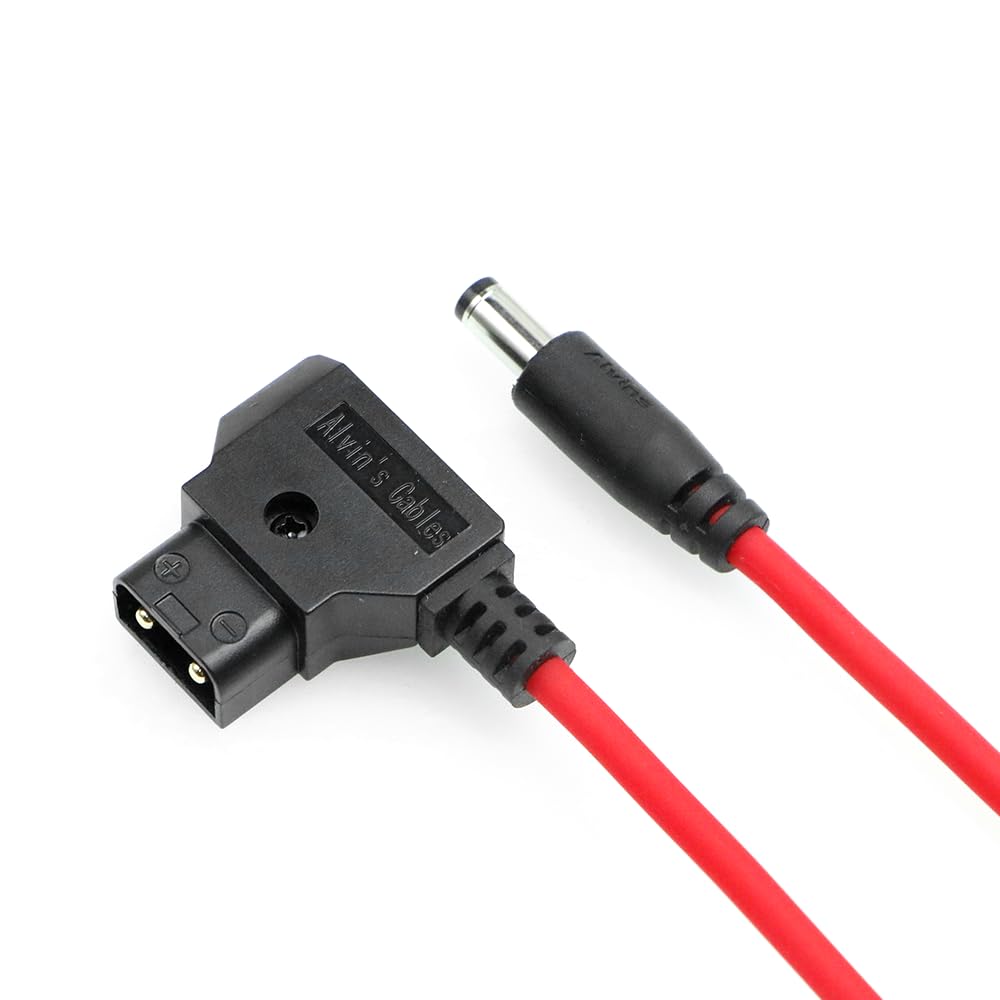 Alvin&#39;s Cables Dtap to DC Coiled Cable for Atomos Shinobi,Ultra Soft D-tap to 2.1 DC Power Cable for Blackmagic Design Video Assist,SmallHD 702,for Feelworld FW568 Monitor