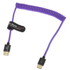 Alvin's Cables 8K 2.1 HDMI to HDMI Cable 8K@60Hz 4K@120Hz High-Speed for Atomos Ninja,for Sony FS5 FS7 FX9,BMPCC,for Canon C300 C500,Braided Coiled Cable Purple