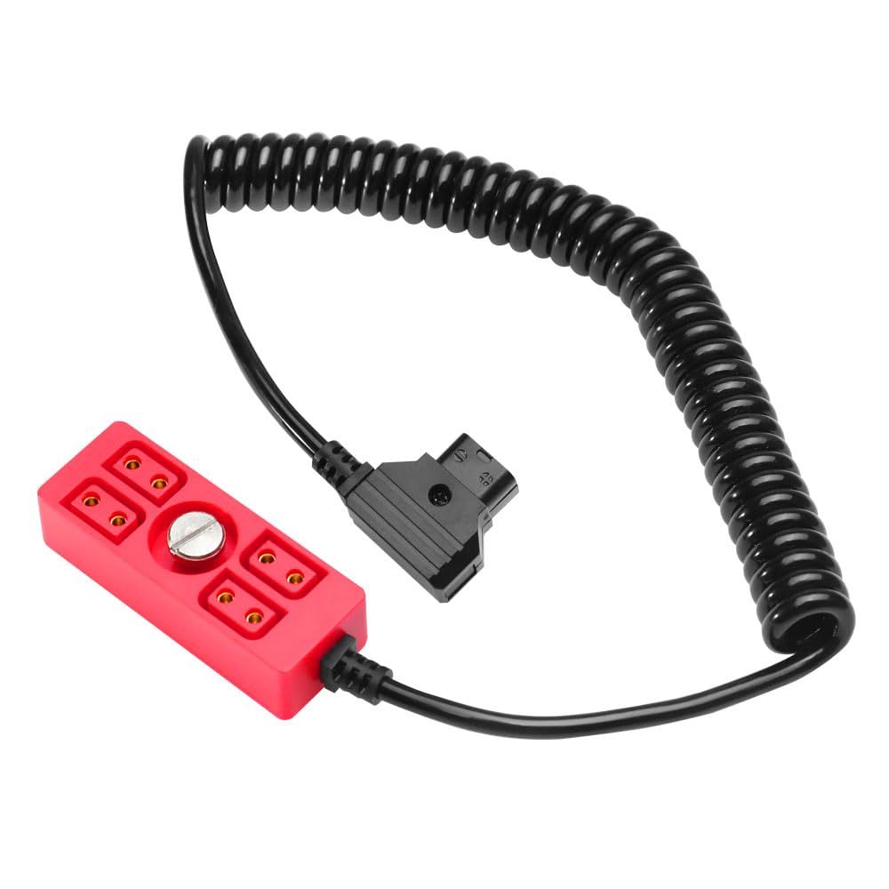 Alvin&#39;s Cables D-tap Splitter Ultrashort Power Cable D-Tap Male to 4 Port Dtap Female Cord for ARRI RED Cameras TILTA Steadicam IDX Battery