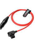Alvin's Cables Ultra Flexible D-Tap to XLR 4 Pin Female Braided Power Cable for Sony Venice|F5|F55|SXS, Panasonic Varicam Camera, TVlogic LVM-170A Monitor, 1M|39.4inches, Red