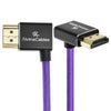 Alvin's Cables 8K HDMI 2.1 Cable 8K@60Hz 4K@120Hz High-Speed Braided Coiled Cable for Atomos Ninja,for Feelworld,for Sony FS5 FS7 FX9,BMPCC,for Canon C300 C500,Left to Up Angle Purple