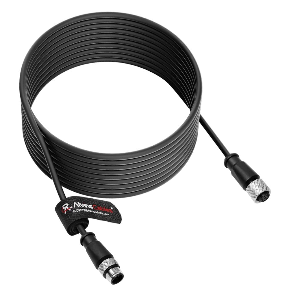 Alvin&#39;s Cables M12 A-Code 8 Pin Male to 8 Pin Female Cat6a High-Flex Shielded Sensor Actuator Cable for Cognex Industrial Camera 15m/49ft