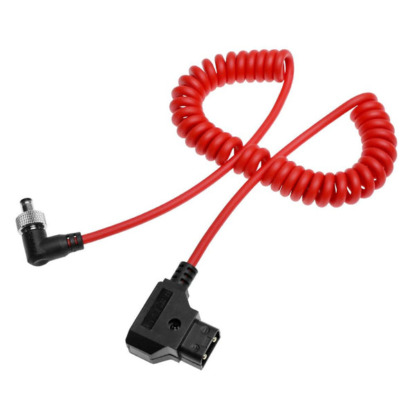 Alvin's Cables Ultra Soft Dtap to Locking DC 2.1 Right Angle Cable, Atomos Ninja Dtap Power Coiled Cable for Video Devices PIX-E7 PIX-E5 Monitor, for Hollyland Mars 400s