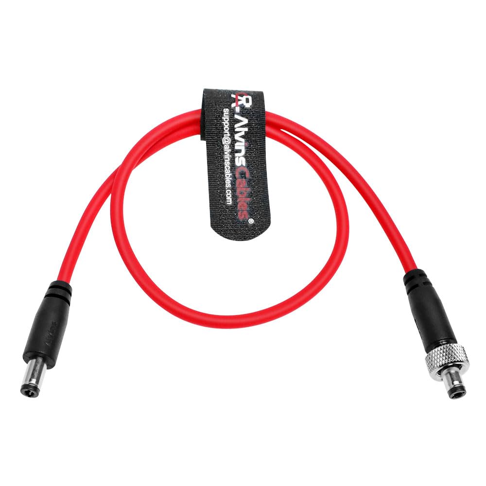 Alvin&#39;s Cables Locking DC to DC Cable for Atomos Ninja V Shogun, 5.5 2.1 Locking DC Cable for Video Devices PIX-E7 PIX-E5 Monitor, Ultra Soft 45cm|17.7in