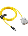 Alvin's Cables Cognex CCB-M8DSIO-00 M8 5-Pin B-Code to DB15 I/O Cable for Cognex in-Sight 8000/Micro Series Industrial Vision System, CIO-Micro I/O Module,0.7M/2.3ft Yellow