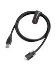 Alvin's Cables USB 2.0 Type-A to Locking Mini USB Cable, 13mm Dual-Screw Spacing for IDS Industrial Camera, High Flex Drag Chain Shielded
