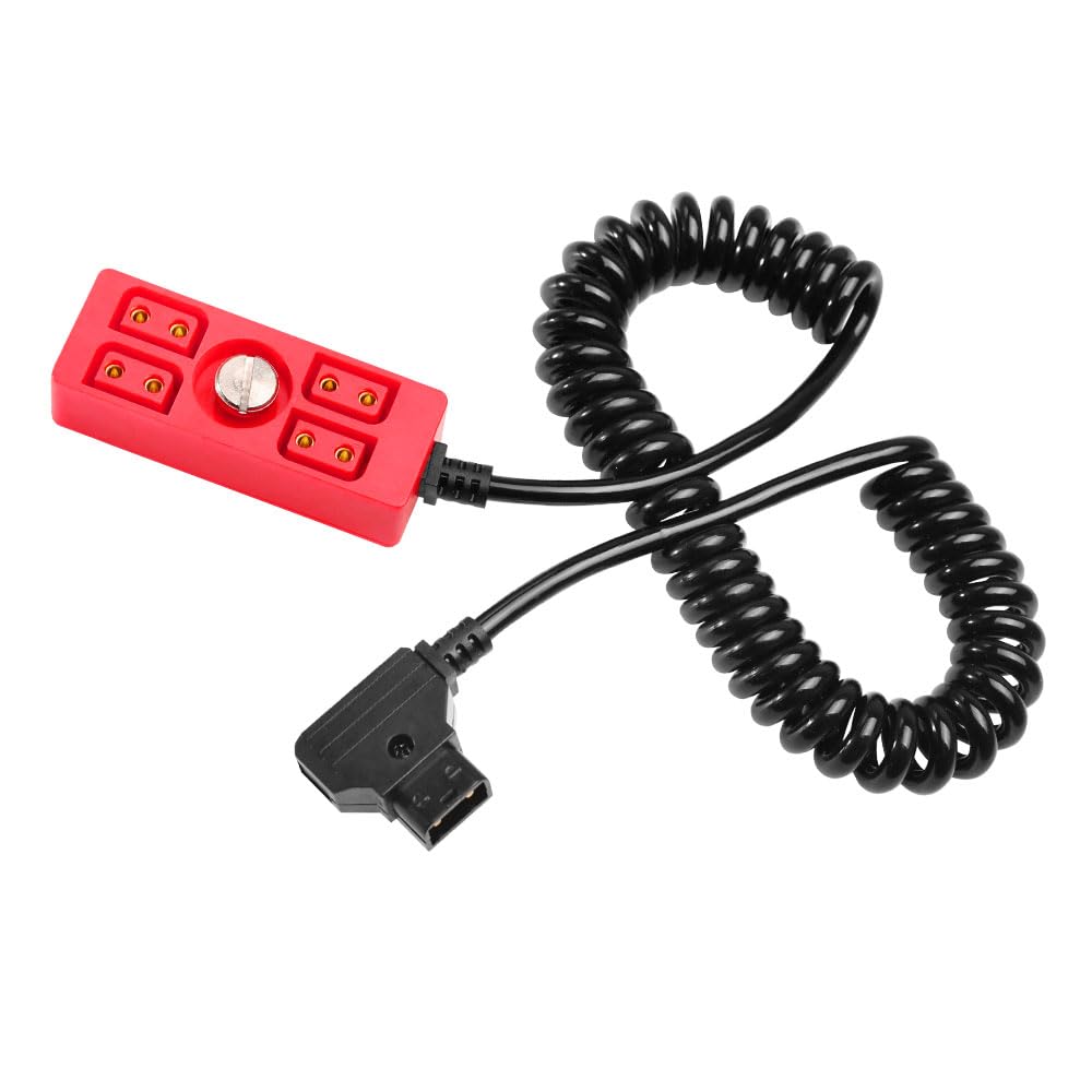 Alvin&#39;s Cables D-tap Splitter Ultrashort Power Cable D-Tap Male to 4 Port Dtap Female Cord for ARRI RED Cameras TILTA Steadicam IDX Battery