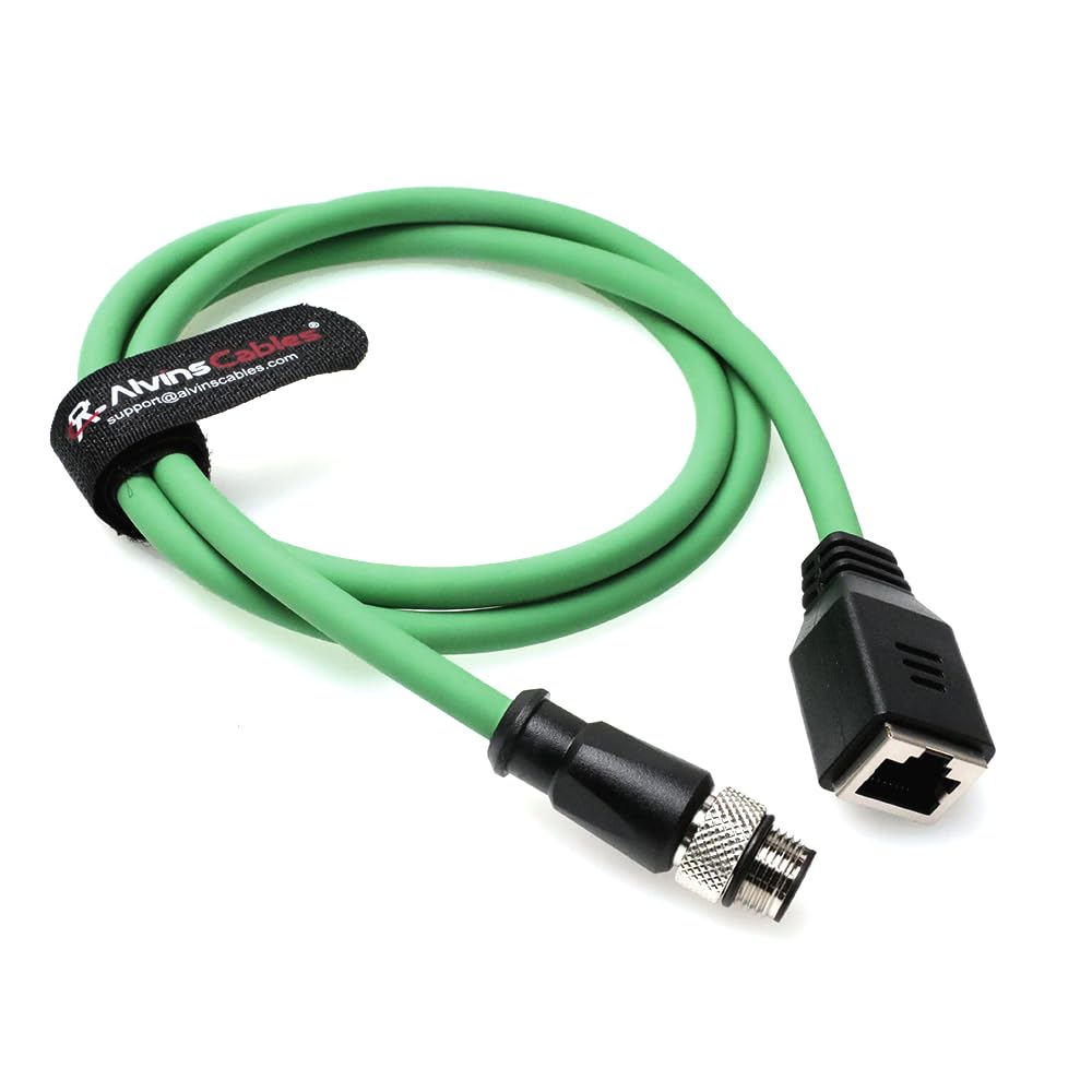 Alvin's Cables M12 D-Code 4 Pin Male to RJ45 Female Ethernet Cable for ...