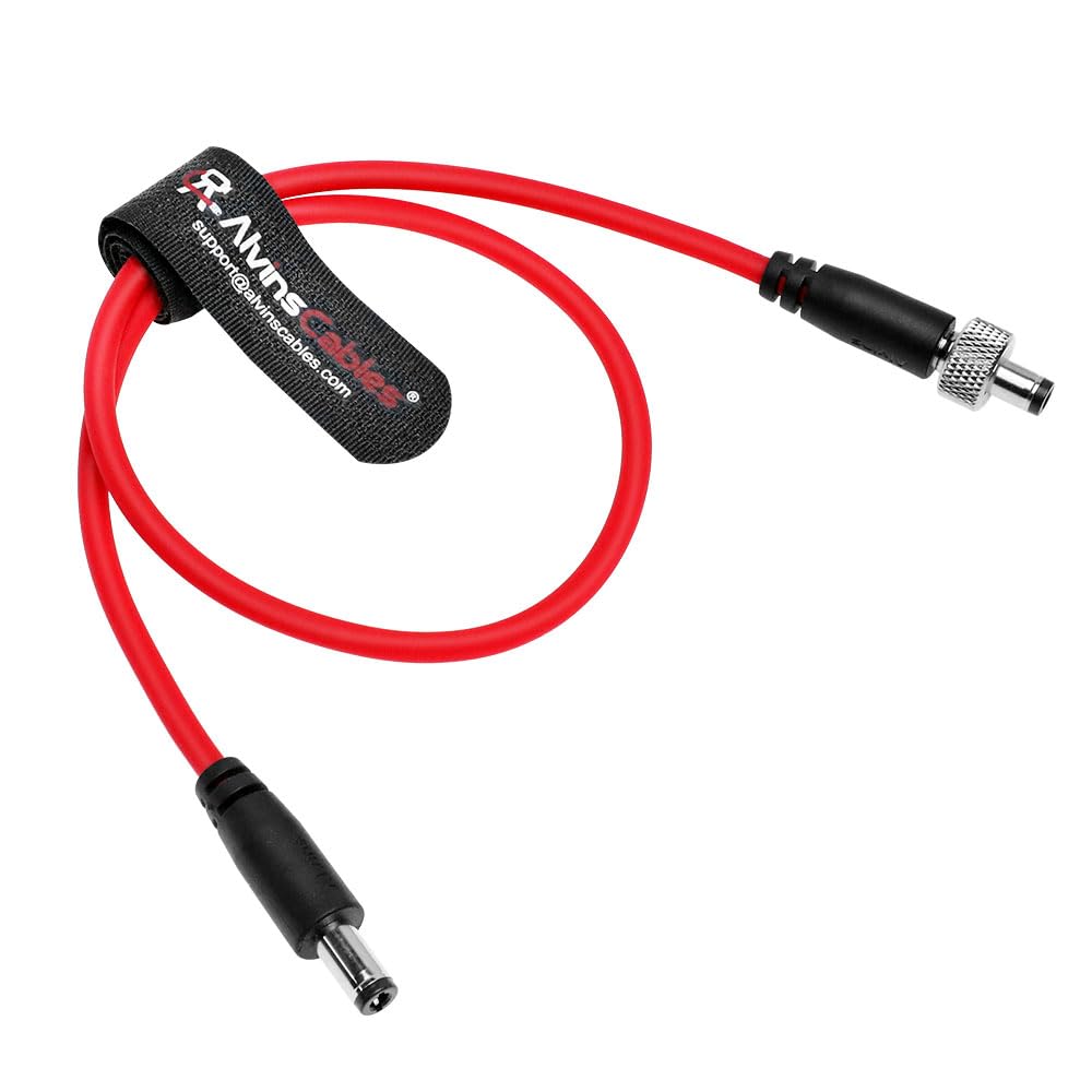 Alvin&#39;s Cables Locking DC to DC Cable for Atomos Ninja V Shogun, 5.5 2.1 Locking DC Cable for Video Devices PIX-E7 PIX-E5 Monitor, Ultra Soft 45cm|17.7in