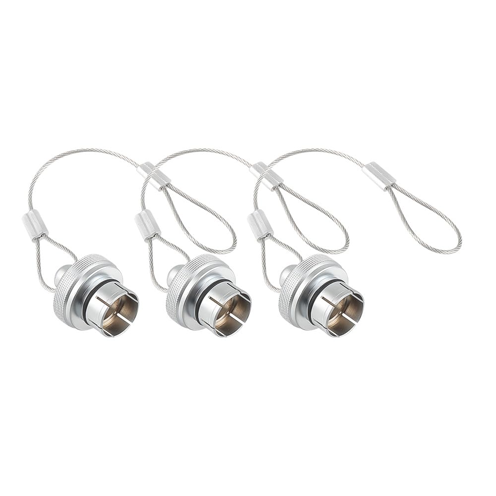 Alvin's Cables Dust Cap Compatible with LEMO 00B(6.4 mm) Connectors, Industrial Protective Cover with Metal Retention Wire, Dustproof, Moisture Resistant, 2 Pieces
