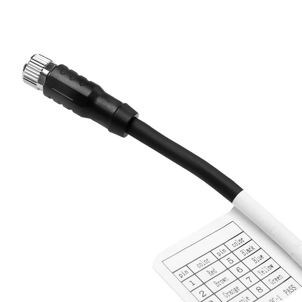 Alvin's Cables M8 8 Pin Female A-Code to Open End Power I/O Cable Drag-Chain Shielded for Baumer CX Series VCXG VCXU VCX.XC Camera Industrial Automation Sensor Systems