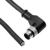 Alvin's Cables M12 A-Code 8 Pin Male Right Angle to Open End Power I/O Cable Cat6a High-Flex Shielded for Cognex Keyence Basler Industrial Automation Fieldbus Module 3.3ft/1m