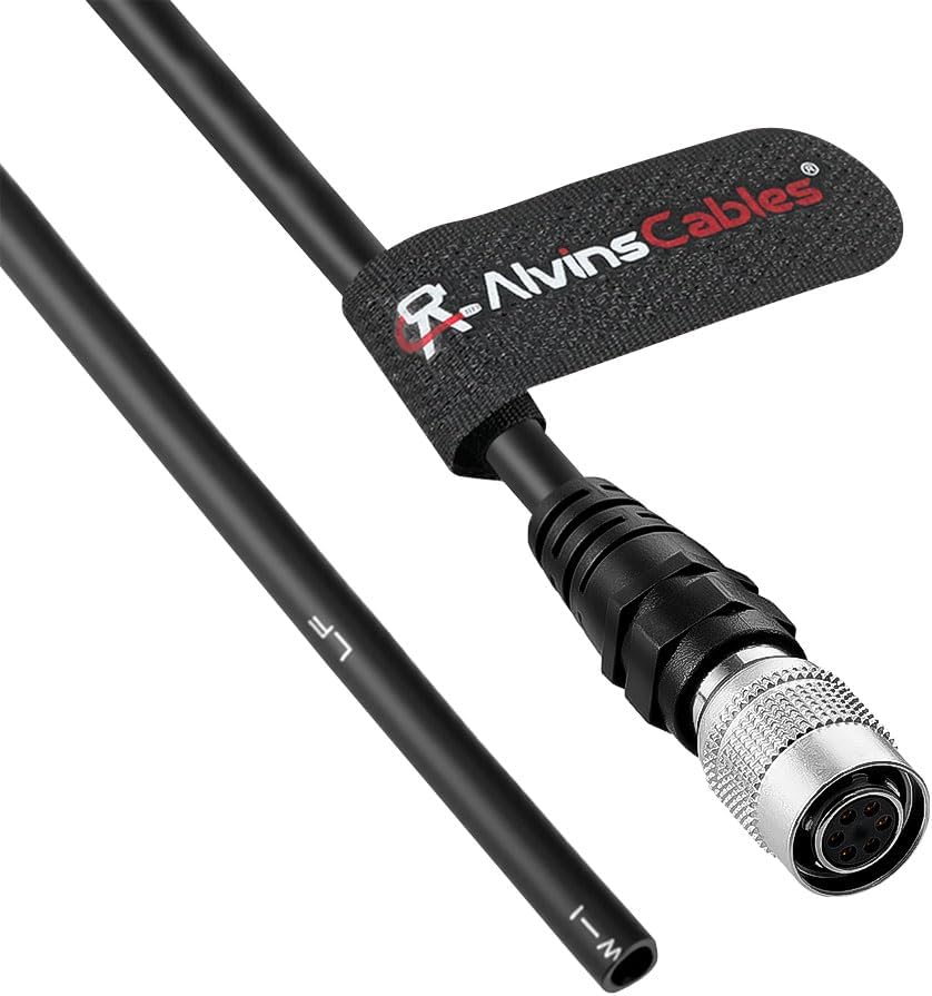 Alvin's Cables HR10A-7P-6S Hirose 6 Pin Female to Open End Power I/O Cable for Sony CCD, Basler, Keyence, Cognex, Baumer, Hikvision Industrial Camera, High Flex Shielded