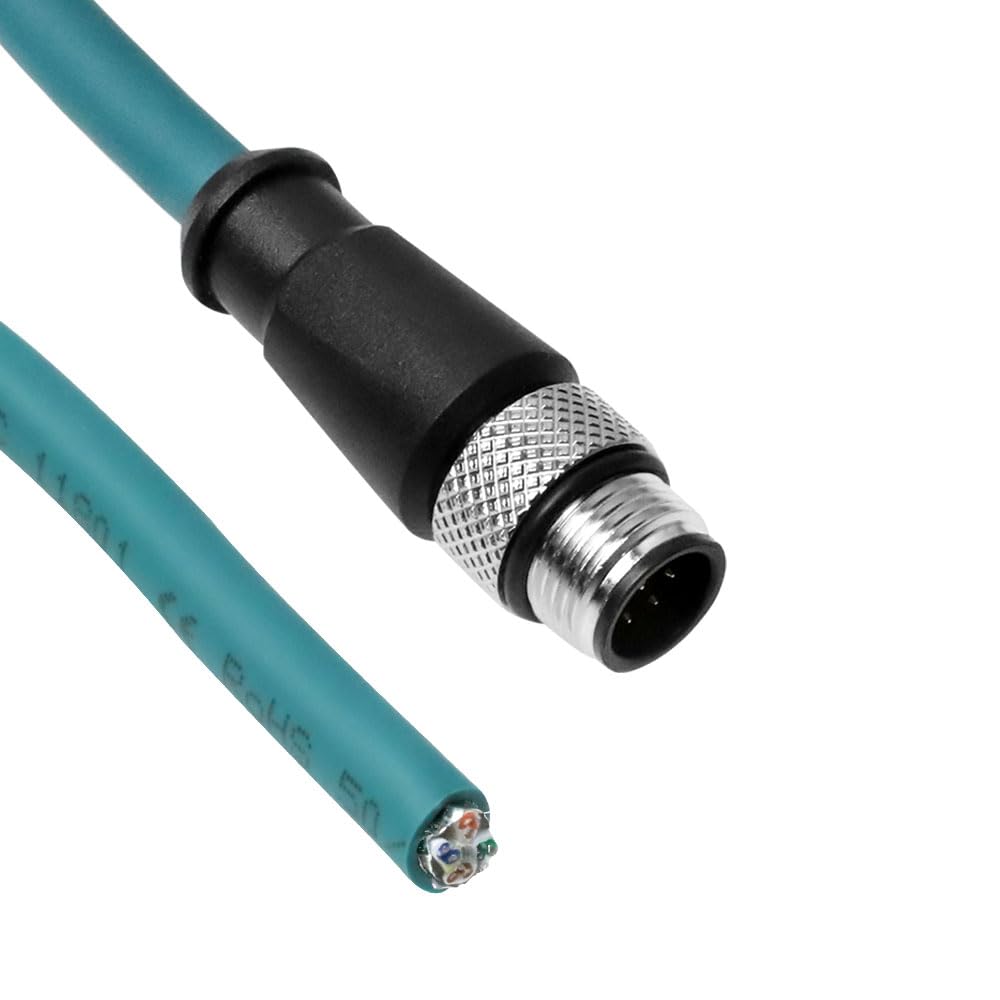 Alvin's Cables M12 A-Code 8 Pin Male to Open End Power I/O Cable Cat6a ...