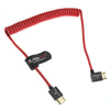 Alvin's Cables 8K HDMI 2.1 Cable for Atomos Ninja V Monitor,for Sony FS5 FS7,BMPCC,for Canon C300 C500 Camera,8K@60Hz 4K@120Hz 48Gbps High-Speed Braided Coiled Cable Left Angle Red