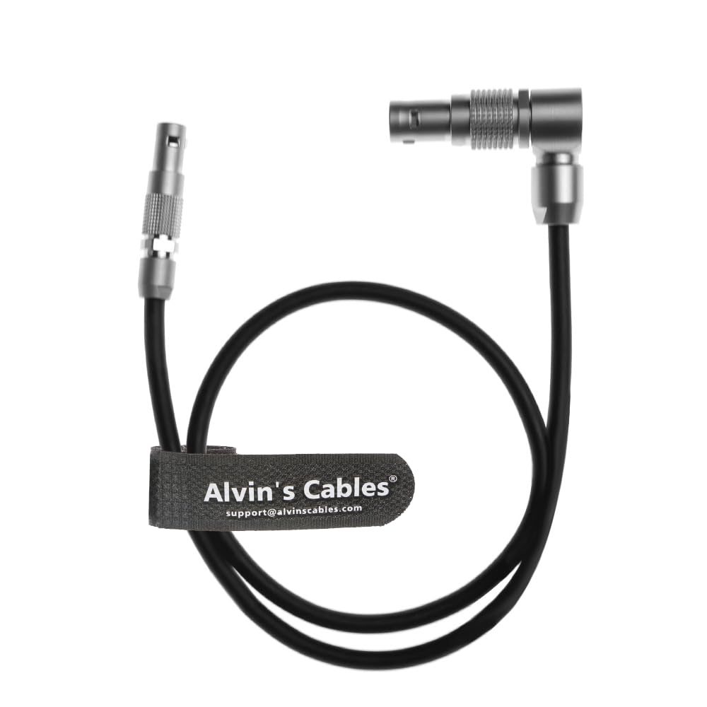 Alvin&#39;s Cables Run Stop Cable for RED Komodo, RED V-Raptor Camera from Teradek RT Latitude MDR, Ctrl 4 Pin to Rotatable Right Angle 9 Pin Control Cable 45cm/18in