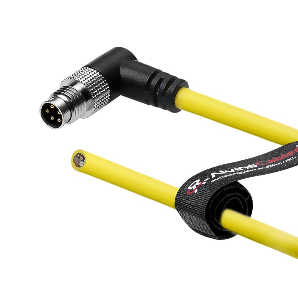 Alvin's Cables M8 5-Pin B-Code Male to Flying Lead I/O Cable for Cogne ...