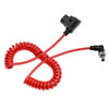 Alvin's Cables Ultra Soft Dtap to Locking DC 2.1 Right Angle Cable, Atomos Ninja Dtap Power Coiled Cable for Video Devices PIX-E7 PIX-E5 Monitor, for Hollyland Mars 400s