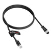 Alvin's Cables M12 X-Code 8 Pin Female to RJ45 Ethernet Cable Cat6a High-Flex Shielded for Cognex Keyence Basler Industrial Automation Fieldbus Module