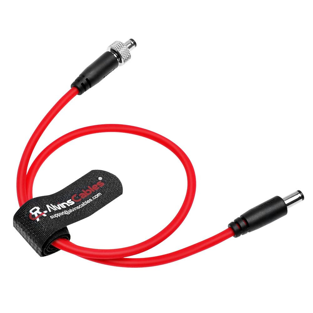 Alvin&#39;s Cables Locking DC to DC Cable for Atomos Ninja V Shogun, 5.5 2.1 Locking DC Cable for Video Devices PIX-E7 PIX-E5 Monitor, Ultra Soft 45cm|17.7in