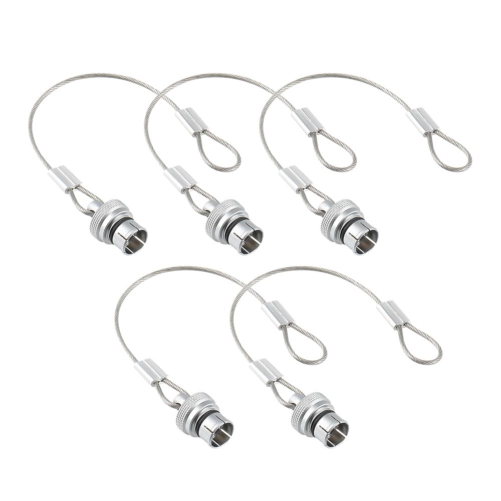 Alvin's Cables Dust Cap Compatible with LEMO 00B(6.4 mm) Connectors, Industrial Protective Cover with Metal Retention Wire, Dustproof, Moisture Resistant, 2 Pieces