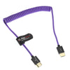 Alvin's Cables 8K 2.1 HDMI to HDMI Cable 8K@60Hz 4K@120Hz High-Speed for Atomos Ninja,for Sony FS5 FS7 FX9,BMPCC,for Canon C300 C500,Braided Coiled Cable Purple